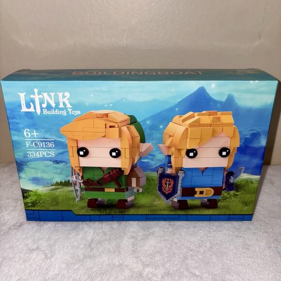 Legend Of Zelda Link With Master Sword & Hylian Shield Building Blocks Toys NEW - Picture 1 of 7